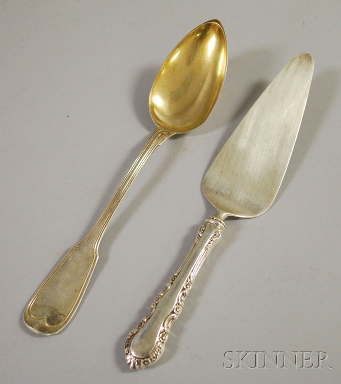 Appraisal: Reed Barton Sterling Silver Cake Knife and a German Silver