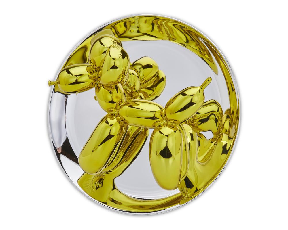 Appraisal: Jeff Koons b American Balloon Dog Yellow Limoges porcelain painted