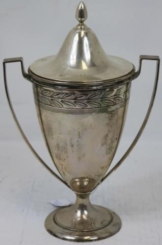 Appraisal: TIFFANY CO STERLING SILVER CLASSICAL COVEREDURN WITH HANDLES ACORN SHAPED