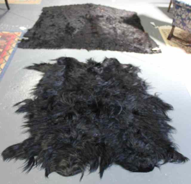 Appraisal: Vintage Animal Skin Rugs From a Manhattan collector Dimensions ''