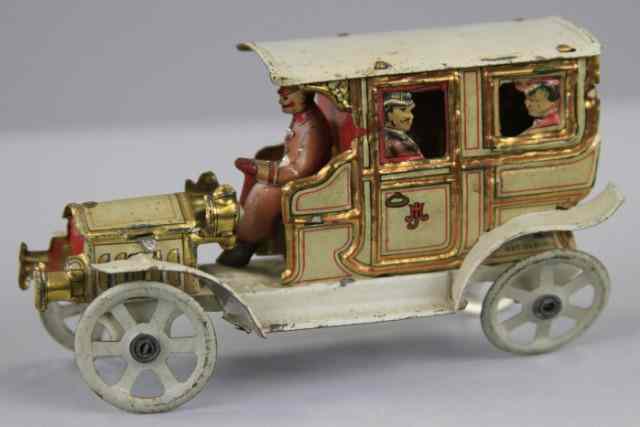 Appraisal: DISTLER LIMOUSINE PENNY TOY Germany lithographed tin luxury limo with