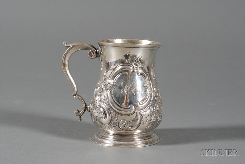 Appraisal: George III Silver Mug London maker's mark rubbed possibly Samuel