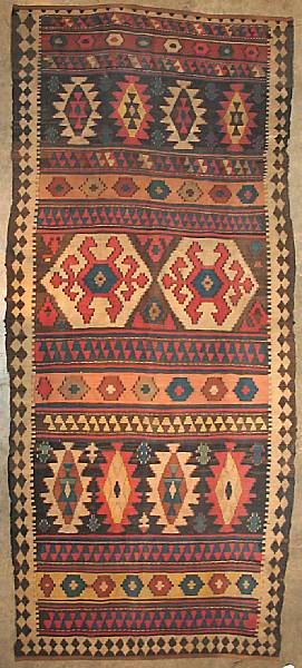 Appraisal: A Shirvan kilim size approximately ft in x ft in