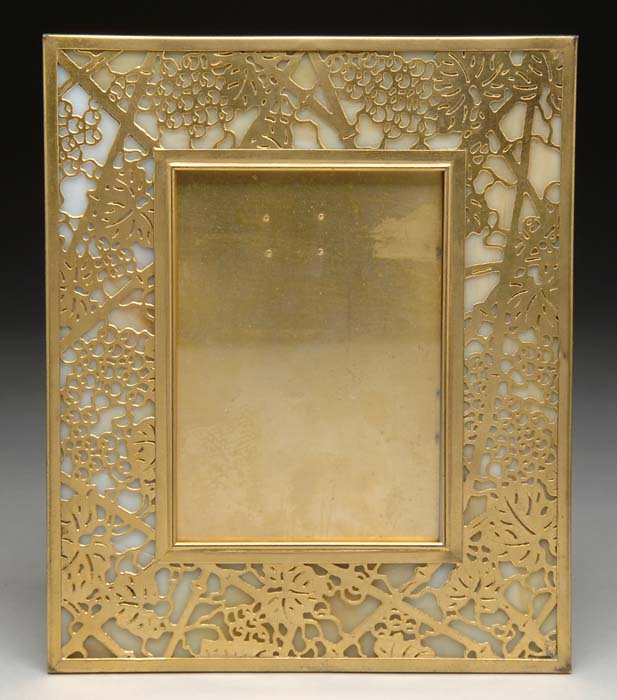 Appraisal: TIFFANY STUDIOS PICTURE FRAME Frame is in the etched metal