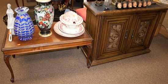 Appraisal: Louis XV style walnut coffee table and a Jacobean style