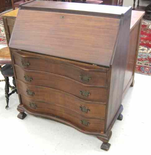 Appraisal: CHIPPENDALE REVIVAL MAHOGANY SECRETARY American second quarter of the th