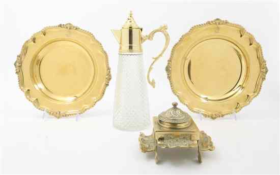 Appraisal: A Set of Eight Gilt Wash Chargers each having a