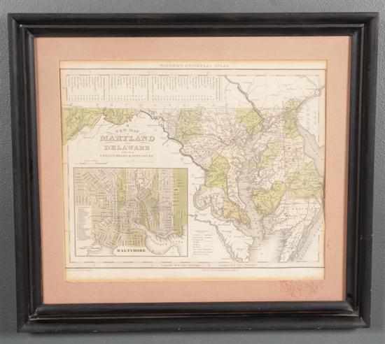 Appraisal: Map Tanner ''A New Map of Maryland Delaware with their