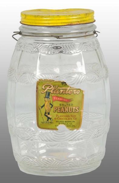 Appraisal: Planters Peanut Rare Pickle Jar Description is remaining Condition Good