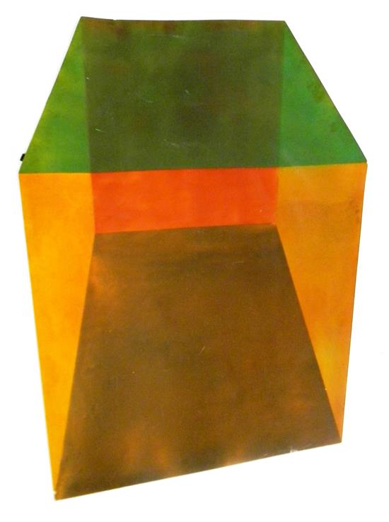 Appraisal: Ronald Davis American b Ell Block L colored polyester resin