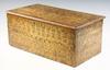 Appraisal: DOCUMENT BOX - Paint decorated pine document box Sponged brown