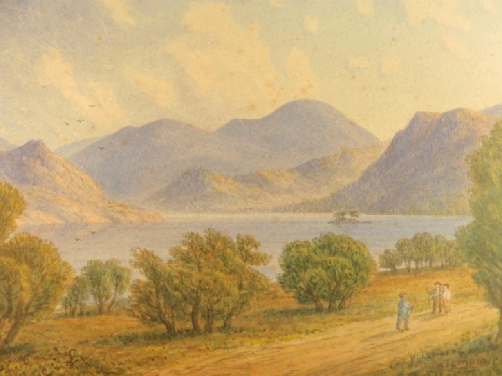 Appraisal: William Taylor Longmire - Ullswater strolling figures by the lake