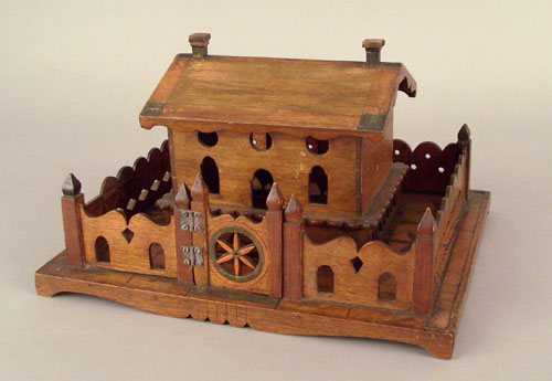 Appraisal: Washington DC carved and painted model of a house inscribed