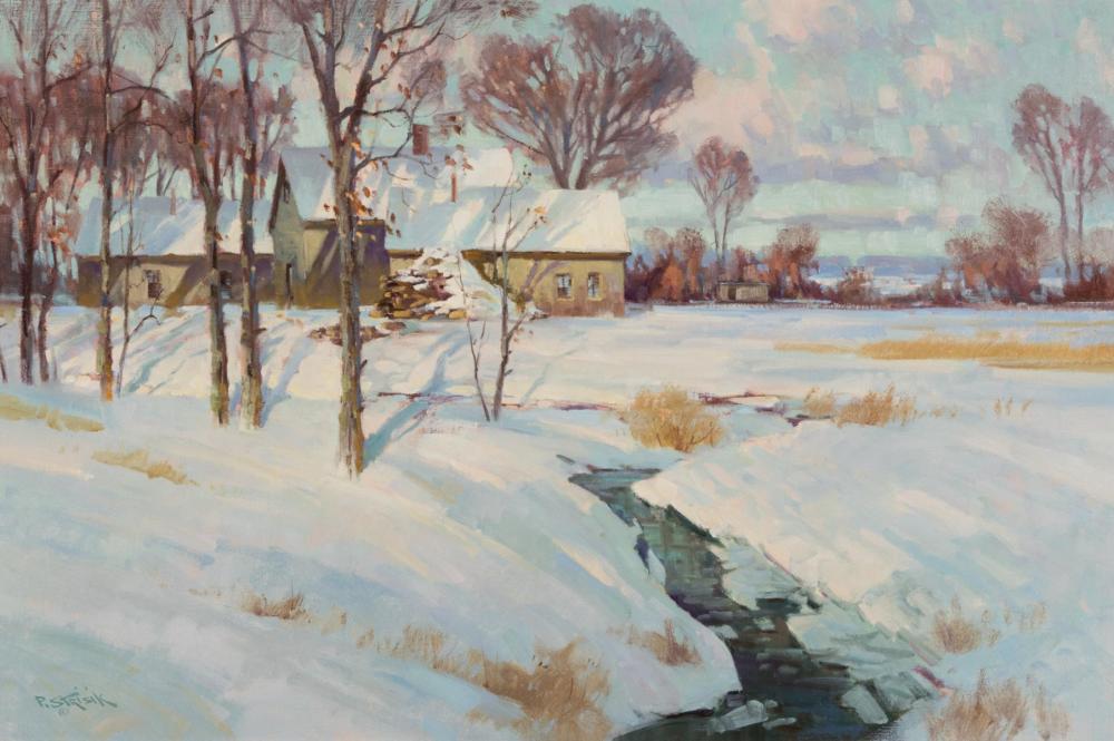 Appraisal: PAUL STRISIK Massachusetts - oil on canvas Bright Morning winter