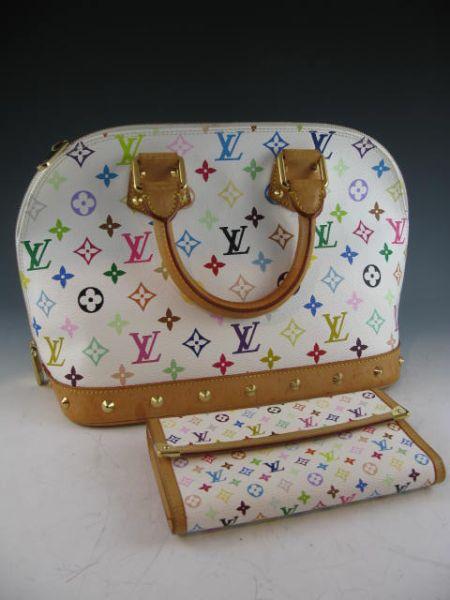 Appraisal: Louis Vuitton Alma Multicolor in Blanc white field with colorful