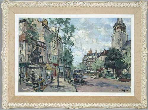 Appraisal: CONSTANTINE KLUGE French - BOULEVARD ST GERMAINE Fine oil on