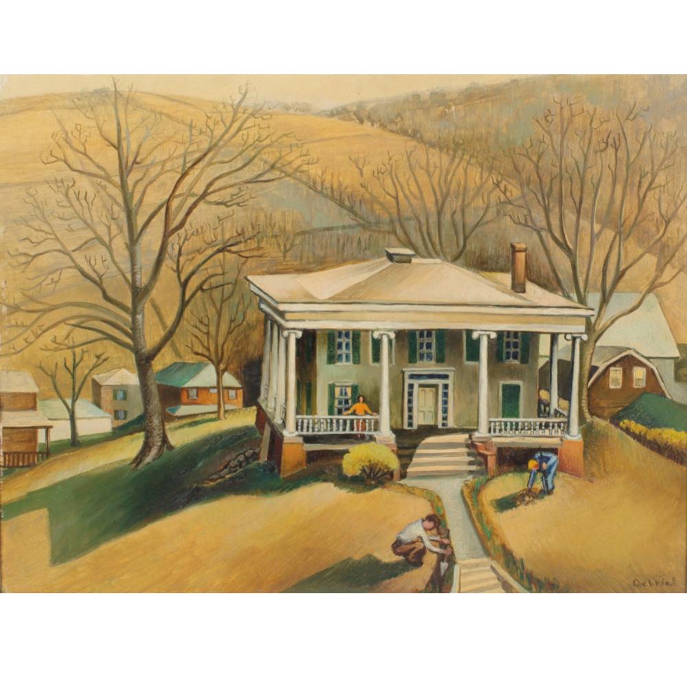 Appraisal: Ada V Gabriel New York - Homestead Oil on Masonite