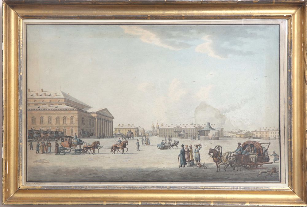 Appraisal: B Patersson St Petersburg Watercolor Etching Benjamin Patersson Swedish -