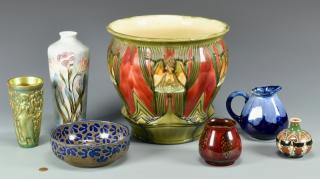 Appraisal: Group of European Art Pottery Items st item Zsolnay Hungary