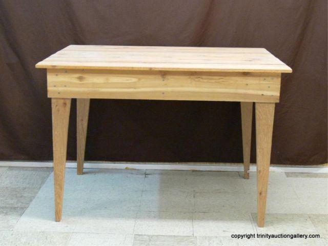 Appraisal: Hand Built Cedar Utility or Gardening Table rough cut cedar