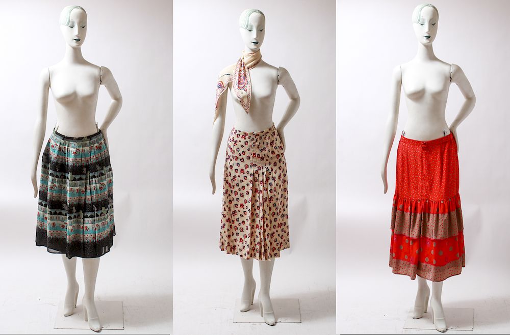 Appraisal: Designer Vintage Skirts incl Givenchy Pcs Designer skirts vintage group