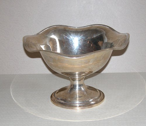 Appraisal: Artist Title Sheffield silver footed fluted bowl Walker and Hall