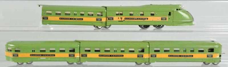 Appraisal: Tinplate American Flyer IL Central Train Set Description American O-gauge