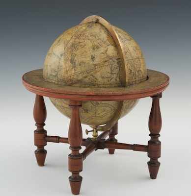 Appraisal: An Antique Table Top Celestial Globe James Wilson Co Albany