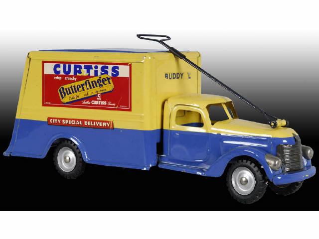 Appraisal: Pressed Steel Buddy L Butterfinger Truck Toy Description Circa Hard-to-find