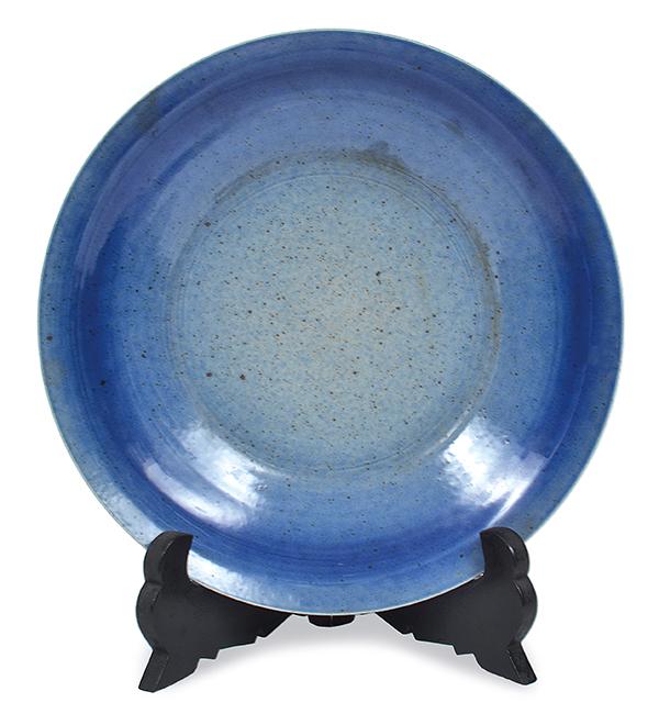 Appraisal: A CHINESE BLUE GLAZED CHARGER cm diameter