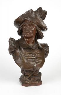 Appraisal: A patinated bronze bust of Christopher Columbus Late th century