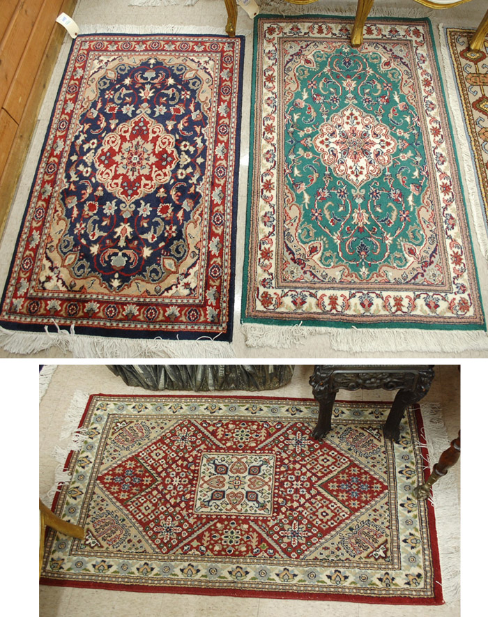 Appraisal: THREE HAND KNOTTED ORIENTAL AREA RUGS all Pakistani-Persian x quality