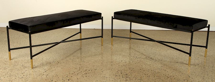 Appraisal: PAIR ITALIAN BRONZE BENCHES MANNER ICO PARISI A pair of