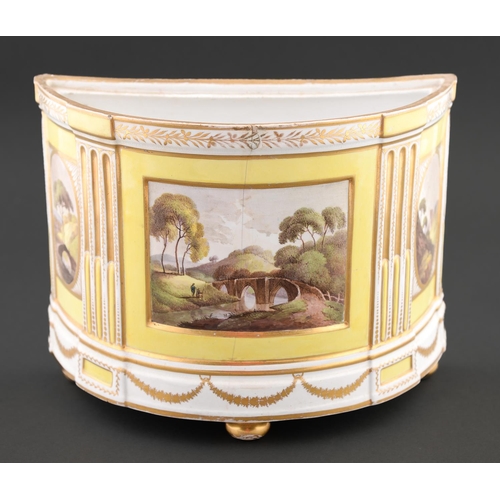 Appraisal: An English porcelain yellow ground bough pot probably Coalport and