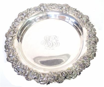 Appraisal: Sterling silver low circular centerpiece dish hamilton circa