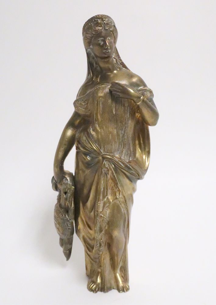 Appraisal: Gilt Bronze Figure of a Woman prob th C Grecian