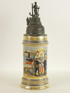 Appraisal: STEIN - Early th C German military stein marked Fritz