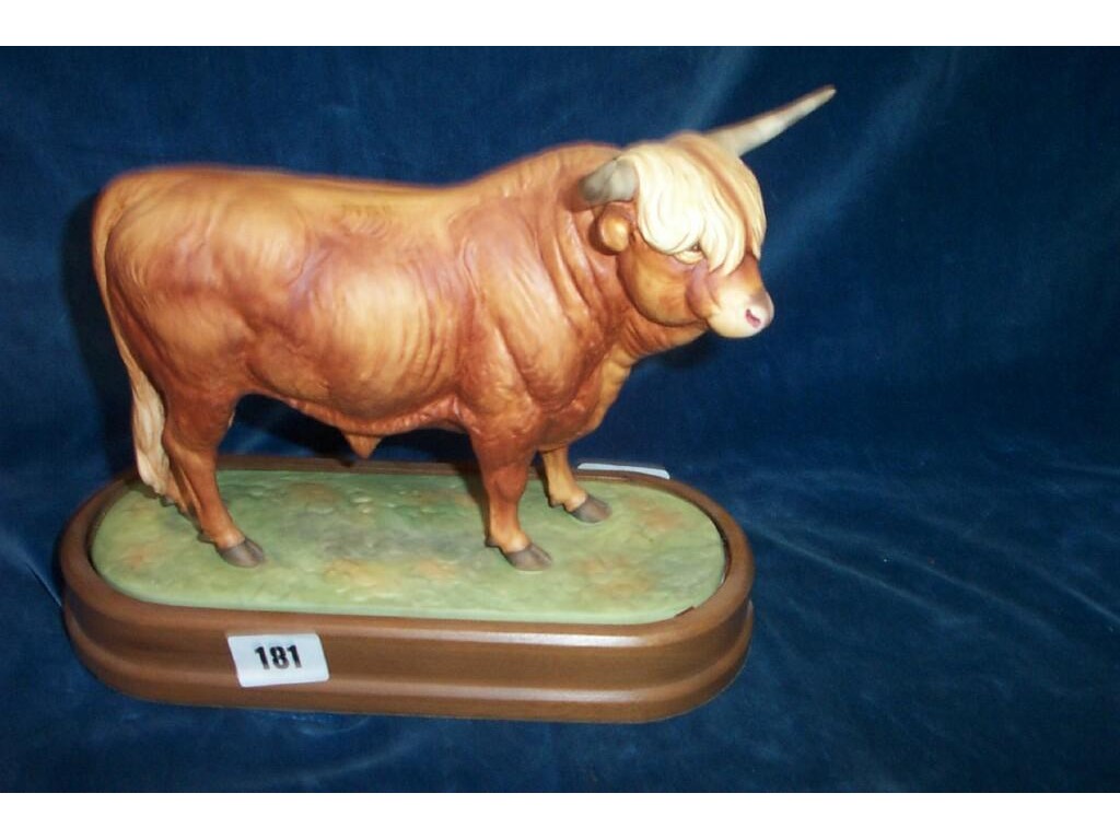 Appraisal: A Royal Worcester model of a Highland bull by Doris