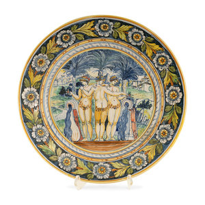 Appraisal: An Italian Majolica Platter th Century Diameter inches