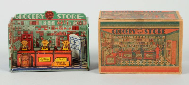 Appraisal: Boxed Marx Tin Litho Grocery Store The original box is