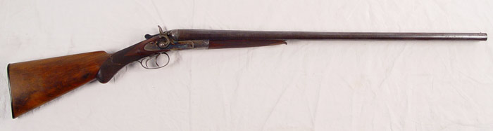 Appraisal: BELGIUM DOUBLE BARREL SHOTGUN WITH LEG OF MUTTON CASE Early