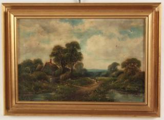 Appraisal: E COLE JR LATE TH C ENGLISH OIL ON CANVAS