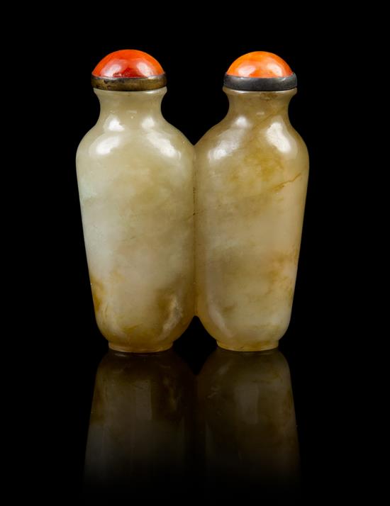 Appraisal: Sale Lot A Chinese Agate Double Snuff Bottle th th