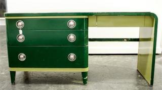 Appraisal: A Simmons Metal Desk mid th century having a writing