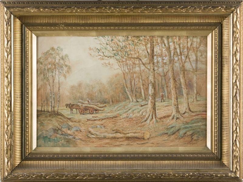 Appraisal: J Alexander Amer th c The Loggers watercolor on paper