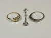 Appraisal: THREE PIECE JEWELRY LOT - Three pieces of gold and