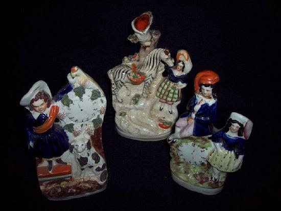 Appraisal: A Staffordshire figure Girl with Zebra cm high and two