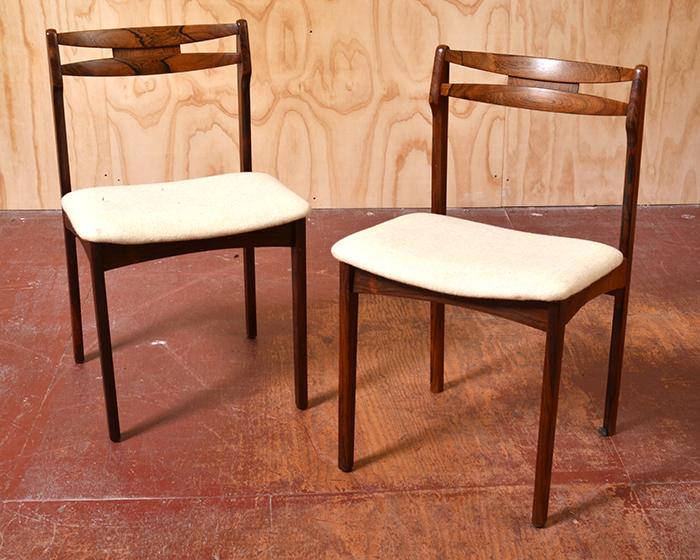 Appraisal: BORDUM OG NIELSEN SIX DANISH ROSEWOOD DINING CHAIRS