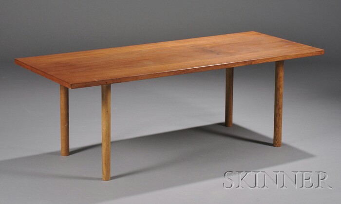 Appraisal: Hans Wegner Coffee Table Teak and oak Fabricated by Andreas