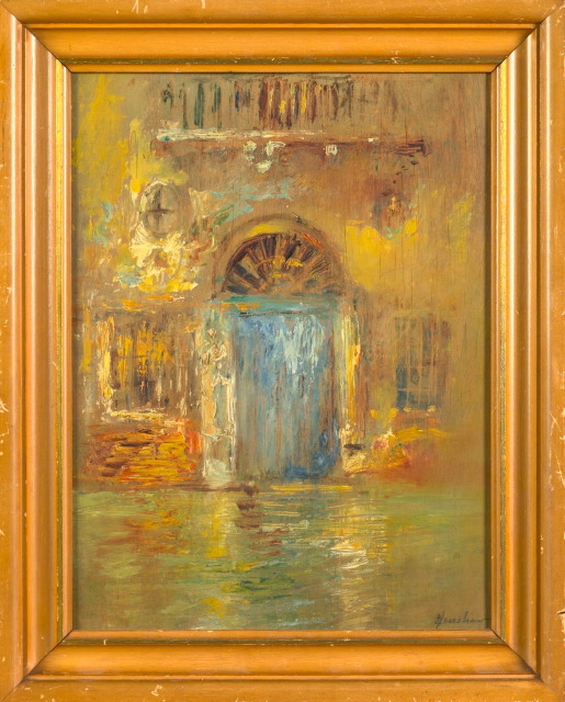 Appraisal: Glenn Cooper Henshaw American - Venetian Doorway oil on panel